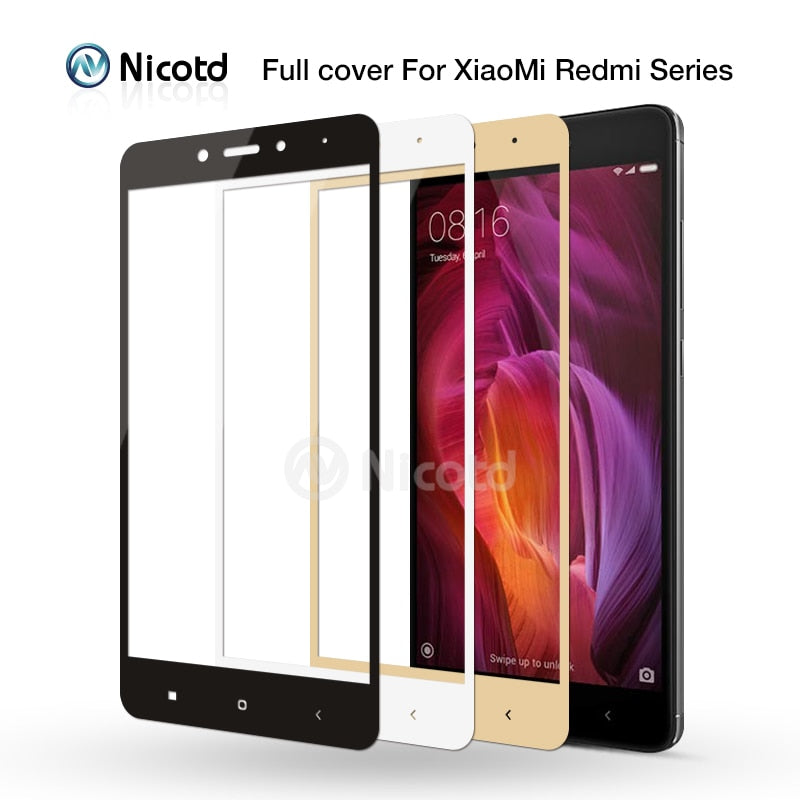 Full Cover Tempered Glass For Xiaomi Redmi 4X 4A 3s