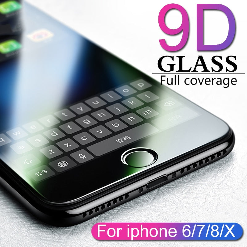 9D protective glass for iPhone 6 6S 7 8 plus  X Xs Max