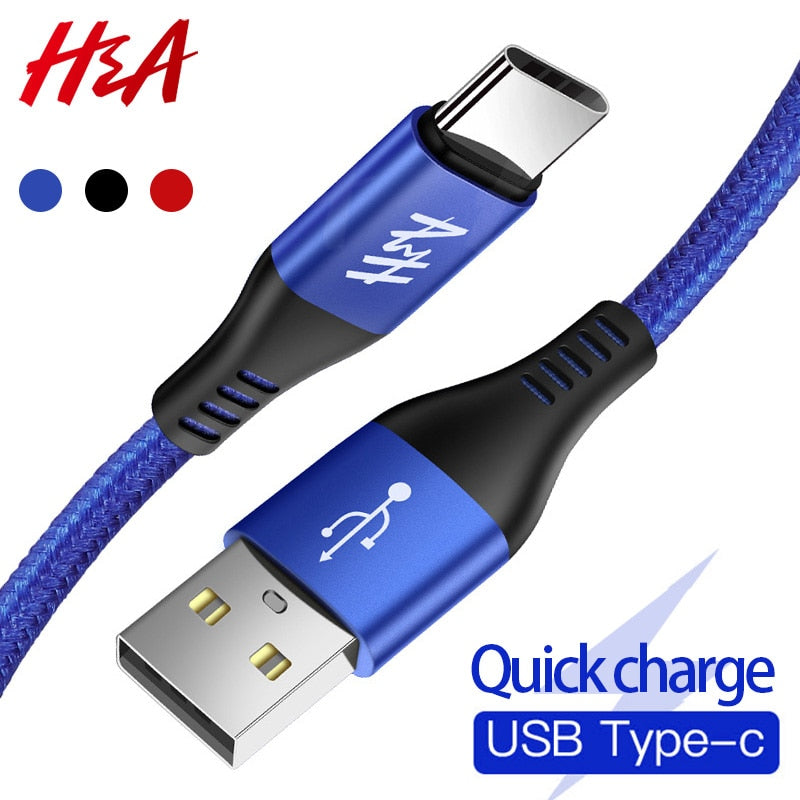 H&A USB Type-C Quick Charger Cable For Samsung Huawei