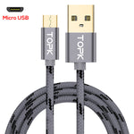 TOPK Micro USB Charging Cable For Samsung Huawei Xiaomi LG