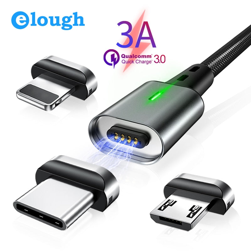 Elough Magnetic Charging Micro USB Cable for iPhone Samsung Xiaomi