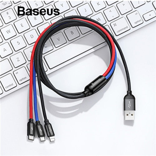 Baseus 3 in 1 USB Cable for Mobile Phone