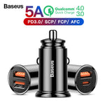 Baseus Quick Charge 4.0 3.0 USB Car Charger For Xiaomi & Huawei