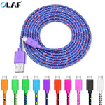 OLAF Nylon Braided Micro USB Charger Cable For Samsung HTC LG Huawei Xiaomi