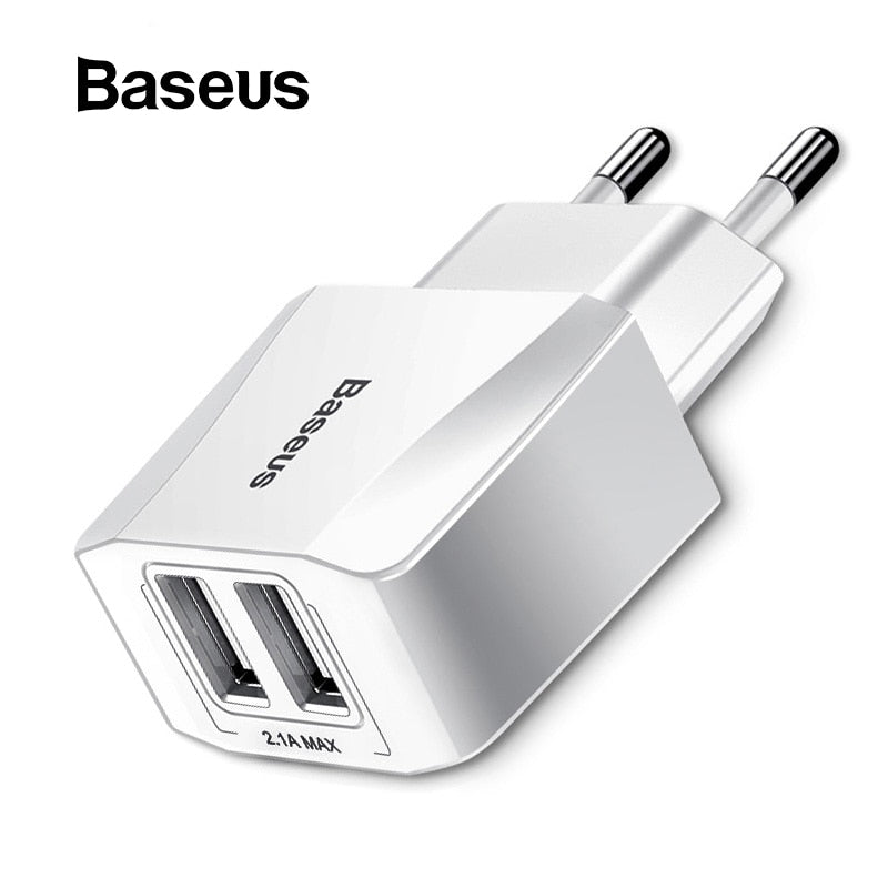 Baseus 5V 2.1A Dual USB Charger For IPhone & Samsung