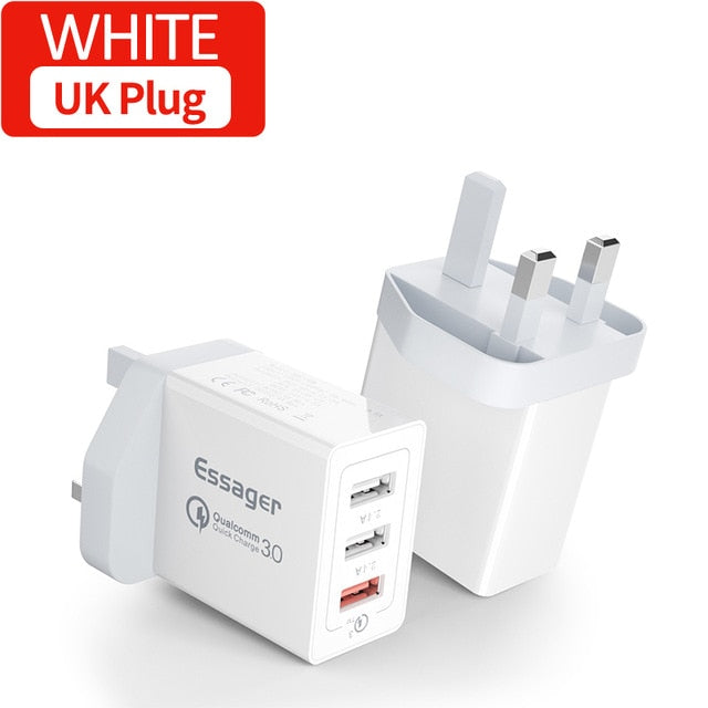 Essager 30W Quick Charge 3.0 Multi USB Charger for IPhone & Samsung