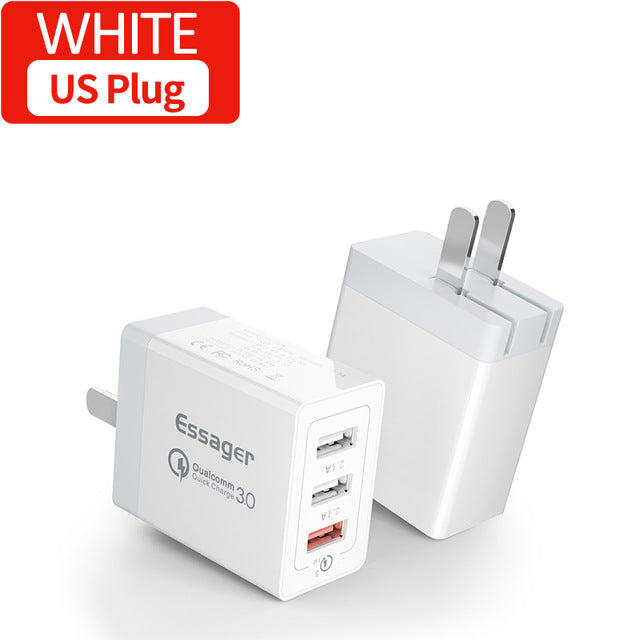 Essager 30W Quick Charge 3.0 Multi USB Charger for IPhone & Samsung