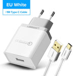 USB Charger 18W Quick Charge 3.0 Mobile Phone Charger for IPhone & Samsung