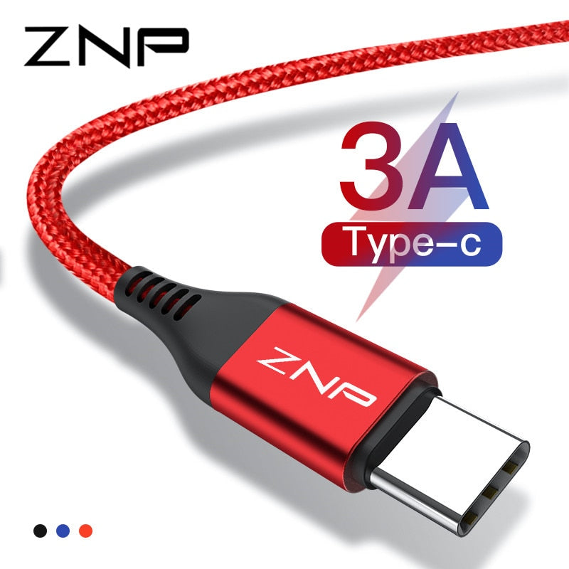 ZNP 3A USB Type C Cable For Xiaomi Samsung Galaxy