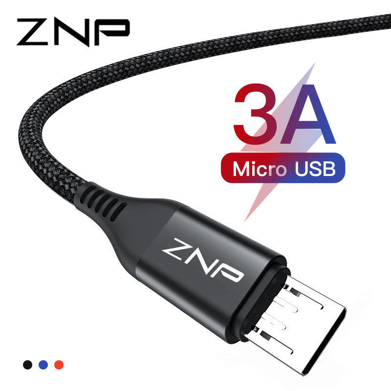 ZNP Micro USB Cable 3A Fast Charging Microusb Charger Cord For Samsung Xiaomi