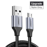 Ugreen Micro USB Cable 2.4A Nylon Fast Charge USB Data Cable for Samsung Xiaomi LG