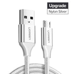 Ugreen Micro USB Cable 2.4A Nylon Fast Charge USB Data Cable for Samsung Xiaomi LG
