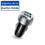 36W USB Car Charger Dual Quick 3.0 Charge for iPhone Xiaomi Huawei